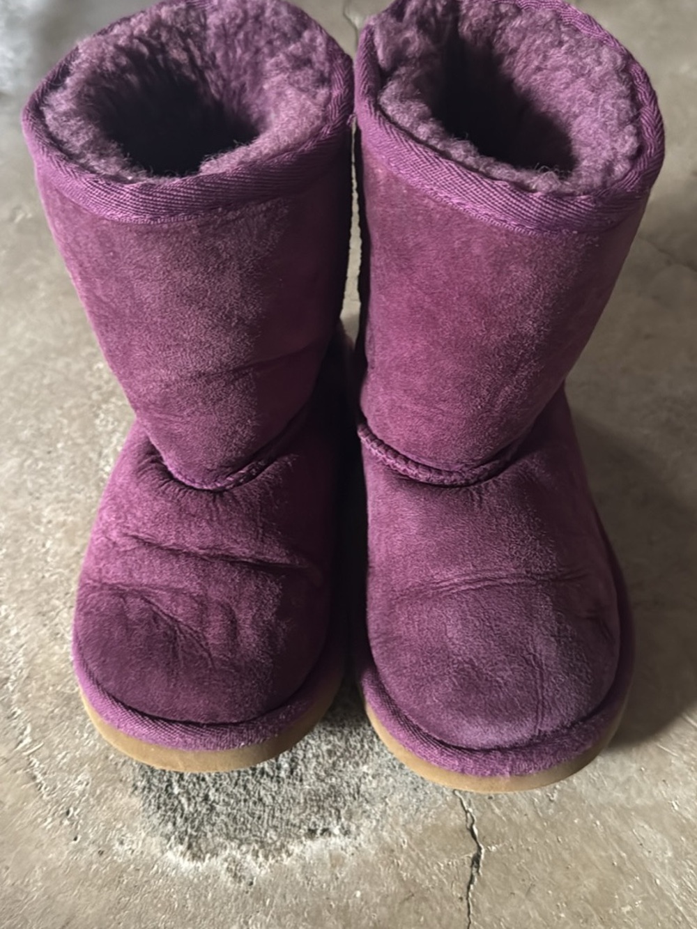Ugg Plum Suede Shearling Winter Boots